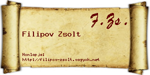 Filipov Zsolt névjegykártya
